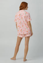 Load image into Gallery viewer, Floating Hearts Short Sleeve Classic Shorty Stretch Jersey PJ Set