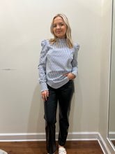 Load image into Gallery viewer, Veronica Beard - Blue/Off White Alford Shirt