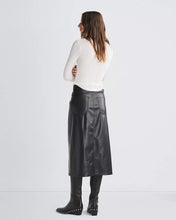 Load image into Gallery viewer, Rag &amp; Bone - Black Sid Faux Leather Midi Skirt