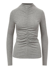 Load image into Gallery viewer, Veronica Beard - Heather Grey Ruched Theresa Turtleneck