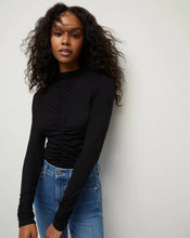 Load image into Gallery viewer, Veronica Beard - Black Ruched Theresa Turtleneck