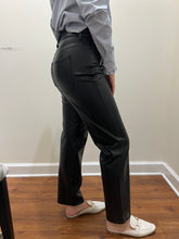 Load image into Gallery viewer, Veronica Beard - Black Joey Vegan Leather Straight Leg Jeans