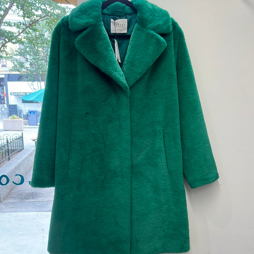 Velvet - Emerald Long Coat