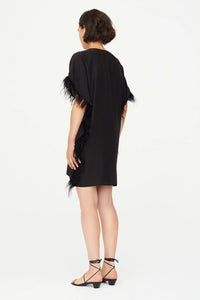 Marie Oliver - Black Maura Feather Dress
