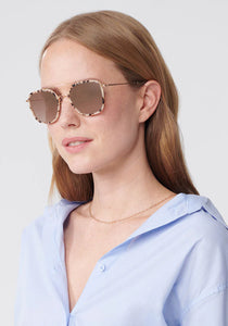 Krewe - Matte Oyster 24K Mirrored Austin Sunglasses