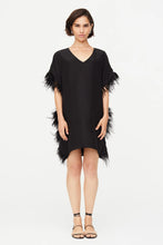 Load image into Gallery viewer, Marie Oliver - Black Maura Feather Dress