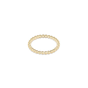 Classic Gold 2mm Bead Ring Size 6