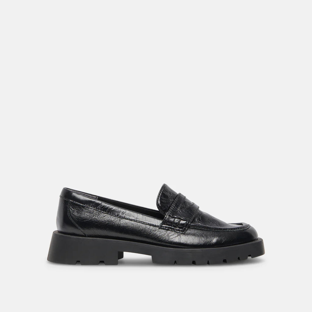 Dolce Vita - Onyx Crinkle Patent Elias Loafers