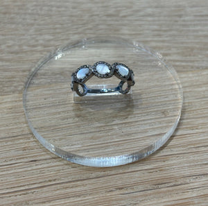 Vintage La Rose Moonstone Ring (VR154)