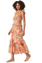 Load image into Gallery viewer, MISA - Tangerine Flora Morrison Dress