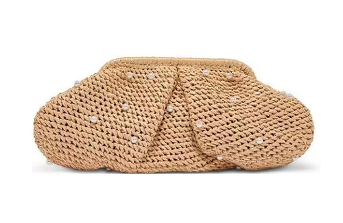 Crissy Woven Pearl Clutch Handbag
