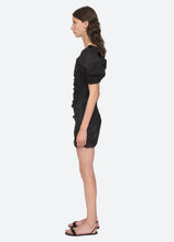 Load image into Gallery viewer, Sea New York - Black Taffeta Heart Neck Dress