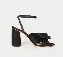 Load image into Gallery viewer, Loeffler Randall - Black Camellia Pleated Bow Heel