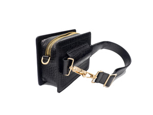 Bene - Fairfax Black Gator Handbag