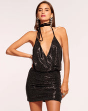 Load image into Gallery viewer, Ramy Brook - Black Allover Glam Sparkle Avianna Dress