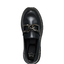 Load image into Gallery viewer, Marc Fisher - Black Trisca Lug Sole Chain Loafer