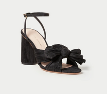 Load image into Gallery viewer, Loeffler Randall - Black Camellia Pleated Bow Heel