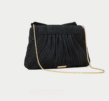Load image into Gallery viewer, Loeffler Randall - Black Rayne Pleated Frame Clutch w/Bow