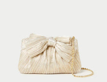 Load image into Gallery viewer, Loeffler Randall - Platinum Rochelle Mini Pleated Frame Bow Clutch