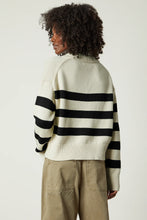 Load image into Gallery viewer, Velvet - Cream/Navy Lucie Sweater