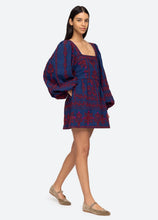 Load image into Gallery viewer, Sea New York - Navy Petunia Embroidery Long Sleeve Square Neck Dress