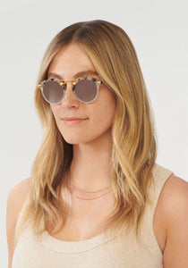 Krewe - Matte Oyster to Crystal Mirror ST. Louis Sunglasses
