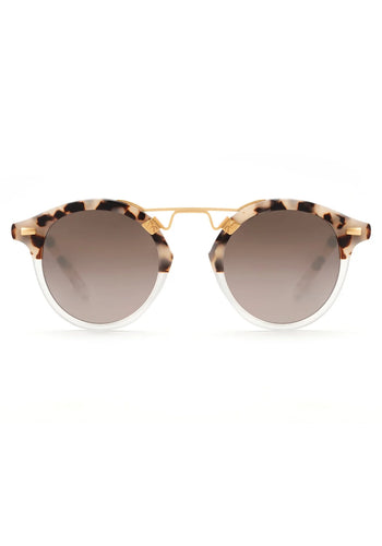 Krewe - Matte Oyster to Crystal Mirror ST. Louis Sunglasses