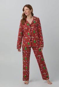 Bedheads - Peanuts Holiday Party Long Sleeve Classic Stretchy PJ Set