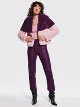 Load image into Gallery viewer, AS by DF - Plum Wine/Ballet Pink Holden Faux Fur Chubby Jacket