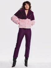 Load image into Gallery viewer, AS by DF - Plum Wine/Ballet Pink Holden Faux Fur Chubby Jacket