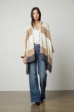 Load image into Gallery viewer, Velvet - Multi Jonas Striped Open Front Poncho