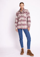 Load image into Gallery viewer, Berenice - Carreau Prune Checked Overshirt