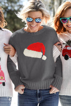 Load image into Gallery viewer, Wooden Ships - Gunmetal Santa Hat Crew Sweater
