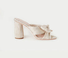 Load image into Gallery viewer, Loeffler Randall - Platinum Penny Pleated Bow Heel