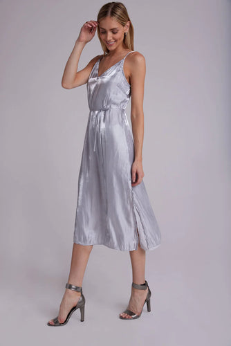 Bella Dahl - Silver Shimmer V-Neck Cami Shift Dress