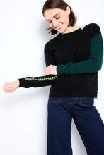 Load image into Gallery viewer, Lisa Todd - Black/Barley Blue Writer&#39;s Block Sweater