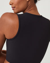 Load image into Gallery viewer, Spanx - Very Black Contour Rib Mock Neck Crop Top