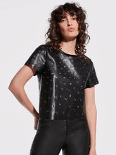 Load image into Gallery viewer, AS by DF - Black Jude Recycled Leather Tee